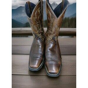 Laredo Paris Collection Mens Western Boots Size 10.5DBrown Leather Pointed Rodeo